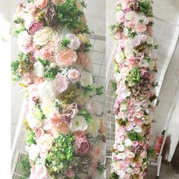 Decorative Flowers SPR Foilage Wedding Silk Flower Stage Backdrop Artificial Table Runner Arch Floral Party Home Wholesale