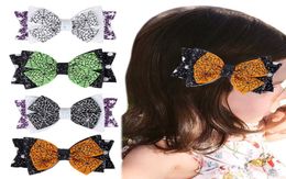 Baby Halloween Bow Clips Girls Kids Three Layer Glitter barrettes Children Hair Clipper Hair Pin Accessories KFJ3062551981