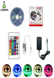 5050 RGB LED Strip 5M 30ledm 60ledm Smart Strips 24keys Wifi controller Power Supply Compatible with Alexa etc9390743