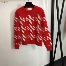 brand women designer fashion sweater Jacquard pattern pullover knitted long sleeve high quality upper garment Jan 25