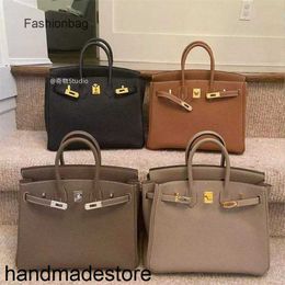 Genuine Leather Bk Handbags Platinum Bag Designer Bags Same Female Family Top Large Capacity One Shoulder Handbag Original Logo Handmade