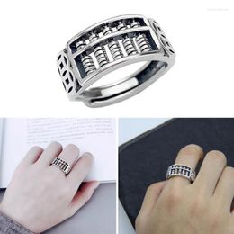 Cluster Rings Vintage Thumb Ring Creative Spins Abacus Men Women Anxiety Relief Finger Fashion Spinner Beads Metal Jewellery Decor