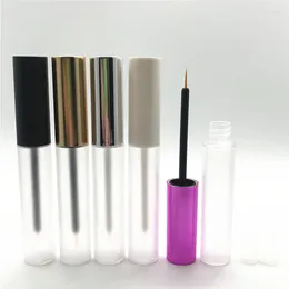 Storage Bottles 500pcs 10ml Empty Matte Liquid Eyeliner Refillable Tube With Bright Gold Cap