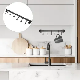 Kitchen Storage Coat Hanger Rack Gear Black Clothes Hangers Aluminium Hanging Utensil Stand