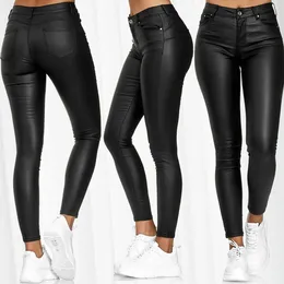 Women's Pants 2024 Arrival Casual Small Leg PU Leather