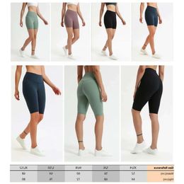 Fashion Yoga Clothes Slim Yoga Shorts Outfit Pants Thigh Designer High Waist Womens Workout Gym Wear Single Colour Sports Elastic Fitness 92