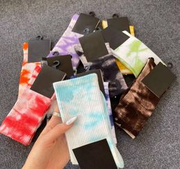 Sport Socks Printed Tie Dye Socks Men Women Long Knee High Crew Sock with Tags Printing Cotton Fashion Streetstyle5042918