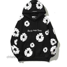 Designer Ready Made Mens Hoodies Sweatshirts Tears Long Sleeve Print Hooded Pullover Oversized Design Hoody Fashion Hip Hop A85I A85I