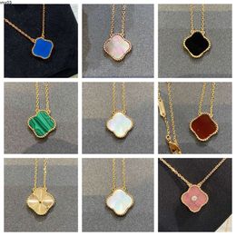 Designer Jewelry Four Clover Necklace Highly Quality Valentine Day Mother's for Girlfriend with Box Jewellery