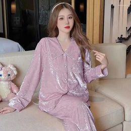 Women's Sleepwear Lovely Nightgown Female Spring And Autumn Pure Cotton Advanced Sense Canary Red Sexy Home Wear Loose Pajamas For Women