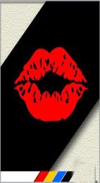 100PCSLOT Whole Vinyl Funny Car Decals Stickers Red Lip Reflective 10cm Bumper Stickers carstyling1168671