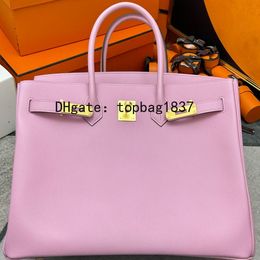 luxury tote 35cm women's bags 10a mirror quality designer bag handbags togo calfleather 24k hardware light pink etoupCustomized other women's bags with orange box