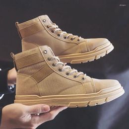 Boots Spring High-top Men Winter British Style All-match Tooling Korean Version