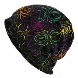 Berets Bonnet Hats Men Women's Grunge Spiderweb Colourful Cap Hip Hop Skullies Beanies Caps