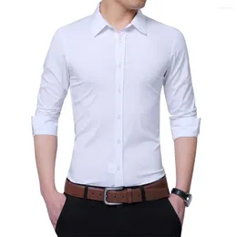 Men's Dress Shirts For Men Korean Fashion Thin Mens Shirt Casual Long Sleeved Slim Fit Man Business Asian Size 5XL