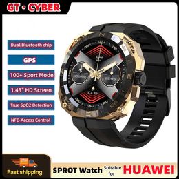 Smart Watches For Men Smartwatch GT Cyber HD AMOLED GPS trajectory Sports Watch Dual Bluetooth Chip Call Waterproof Smart Watch Women YQ240125