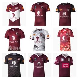 Swim Wear QLD Maroons INDIGENOUS 2023 2024 rugby jersey Australia QUEENSLAND STATE OF ORIGIN NSW BLUES home Training shirt