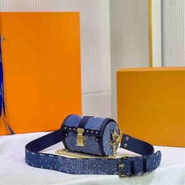 Designers Bags Papillon Trunk Chain Flap Handbag Luxurys Paris Summer Flowers Denim Leather Pillow Handbags Clutch Shoulder Bag250w