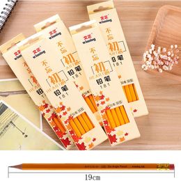 120pcs classical orange hexagonal HB pencil with eraser school supplies children School drawing diary record pencil stationery 240122