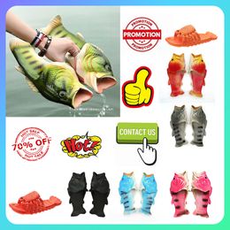 Designer Platform Fish shrimp slippers Men Woman anti slip wear Light weight breathable Low cut super soft soles sandals Flat outdoors Beach Slipper