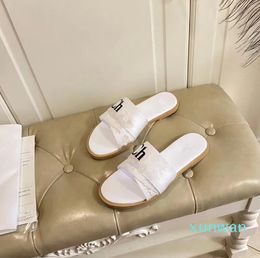 Flat Mules Sandals Slides Sail Canvas White Black Women Outdoor Beach Slipper