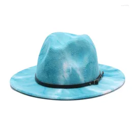 Berets Wool Jazz Fedora Hats Casual Men Women Leather Belt Ribbon Felt Hat Panama Trilby Formal Party Cap