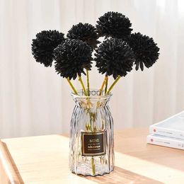 Faux Floral Greenery 30cm Artificial Flower Dandelion Ball Chrysanthemum Fake Flower Living Room Potted Flower Arrangement Wedding Decoration YQ240125