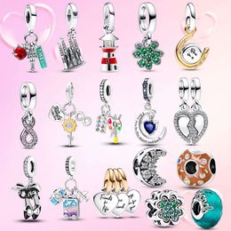 2024 New Moment Extension Chain Mini Charms Fit Original Bracelet Jewellery For Women Heart Pendant Fine Gifts