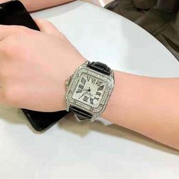 luxury wristwatch C Christmas Luxury Wrist Watch Presents Men Women Designer New Fashion Square Network Red Same Style Diamond Inlaid Couple Quartz Qac2 BNP0