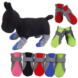 Dog Apparel Comfortable Breathable Shoes Non-Slip Pet Boots For Outdoor Travel Protection Reflective Mesh Dogs