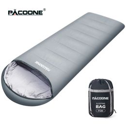 PACOONE Outdoor Sleeping Bag Double Lightweight Cotton Warm Sleeping Bag Washable Camping Travel 240119