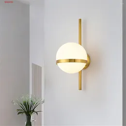 Wall Lamp Nordic Modern Designer Long Tube Glass Ball Led Living Room Bedroom Corridor Stairs Sconce Home Decor Indoor Lighting