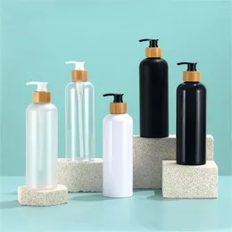 Storage Bottles Clear White Black Soap Dispenser Bathroom Shower Shampoo Body Wash Bottle Refillable Kitchen Dish Hands Liquid Container