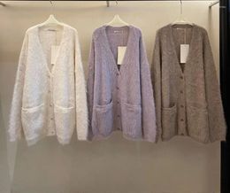 Women's Knits Niche Design Fashionable Knitted Cardigan Alpaca Coat