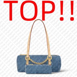 10A Denim. Shoulder Bags TOP. M46830 PAPILLON Lady Designer Handbag Purse Hobo Satchel Clutch Evening Baguette Bucket Top Handle Tote Bag Mini Pochette Accessoires
