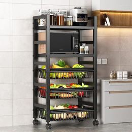 Kitchen Storage SH Aoliviya Official Shelf Floor Multi-Layer Microwave Oven Multi-Function Pot Rack Container