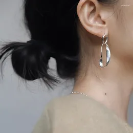 Dangle Earrings Trendy 925 Silver Drop Twist Mobius Strip Geometric Rings For Women Girl Gift Fashion Jewelry Dropship Wholesale