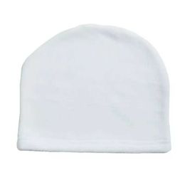 Beanie/Skull Caps Sublimation Blank White Winter Beanie Hats Skull Cap Unisex Adult Kids Outdoor Running Keep Warm for Custom Design 240125