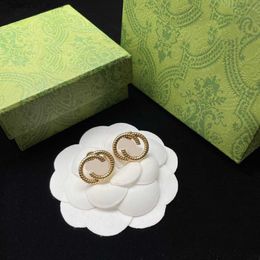 Stud designer earrings fashion twotone earrings gold earrings Jewellery set valentine day gift engagement Q240125