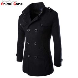 Men's Trench Coats Winter Coat Korean Fashion Autumn/winter Wool Casual Woolen Coats for Women Plus Size Men's Jackets 2021 Man Mens Clothes MaleQ240125