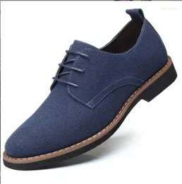 Dress Shoes Fashion Oxford Men PU Suede Leather Spring Autumn Casual Male Men's Large Size