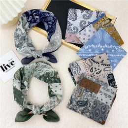 Scarves Spring Vintage Print Tie Dye Kerchief Multipurpose Apparel Accessories For Women Square Scarf Neckerchief Turban