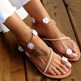 Sandals Flat ON Women Summer Casual Slip Beach Shoes Flower Women's For High Arch