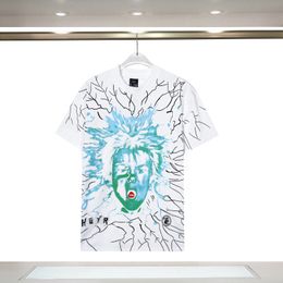 Designer Tee Depts T-shirts Casual Man Womens Tees hand-painted ink splash graffiti letters loose short-sleeved round neck clothes top shirts 2024