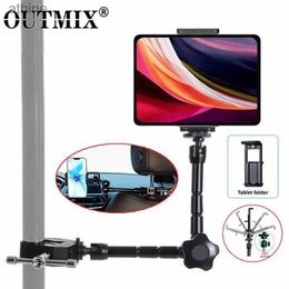 Tablet PC Stands Tablet PC Stands 4-11 inch Tablet Car Holder Magic Arm Clamp with 1/4 Adapter for iPad Back Seat Supporter Stand Phone Tablet Accessories in Car YQ240125