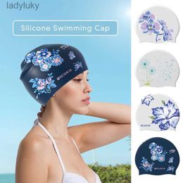 Swimming caps Adult Silicone Swimming Cap Waterproof Womens Mens Pool Swim Hat Large Swim Cap Comfortable Stylish for OutdoorsL240125