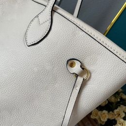 Two piece set of high-quality fashionable classic bags, designer Bochet leather women's handbag, zippered pocket, crossbody shoulder bag, medium shopping bag 45685