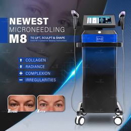 FDA Approved Microneedle RF Machine Wrinkle Removal Skin Tightening Gold RF Crystallite Beauty Instrument Anti Aging Facial Care Salon Use