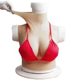 Costume Accessories Free Shipping Cheap Sale Crossdresser Silk Cotton Fake Boobs No Oil Silicone Huge B C D E Cup Breast Form Male to Woman Td