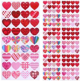 Gift Wrap 16 Sheets Sealing Heart Stickers Valentine's Day Label Wedding Wrapping Decals